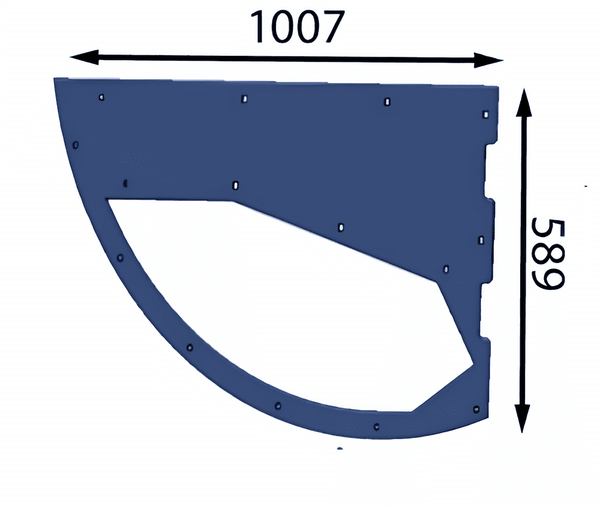 1007x589x8 мм Зношений металевий лист для Eschlböck ®