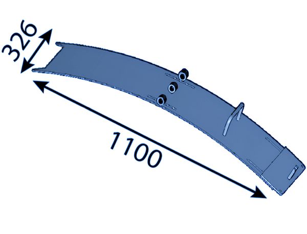 1100x326 мм Металевий лист для повітродувної трубки для Heizohack ®.