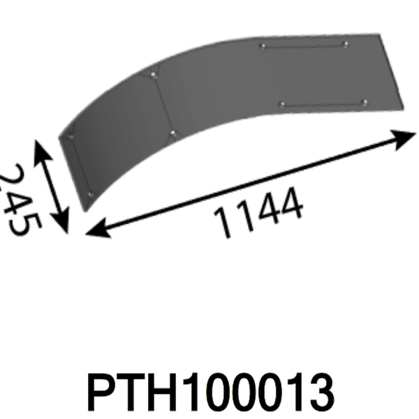 1144x245x10 мм Металевий зношений лист для повітродувки h. Pezzolato ®