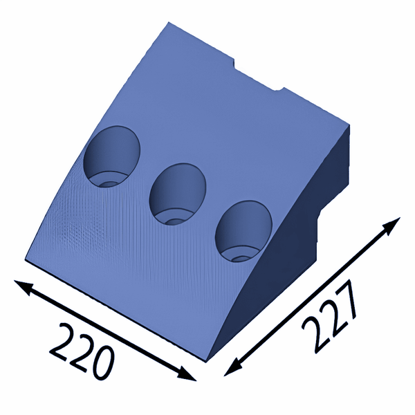 227x220x100 мм Нижній тримач ножа для Doppstadt ®