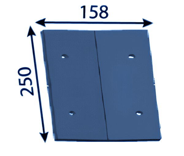 250x158x12 мм змінна пластина крила вентилятора для Eschlböck ®