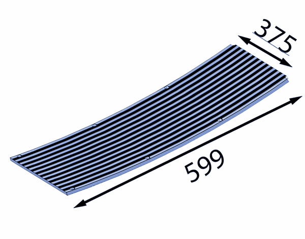 599x375x8 мм Роздільна пластина для зношування труби повітродувки для Eschlböck ®
