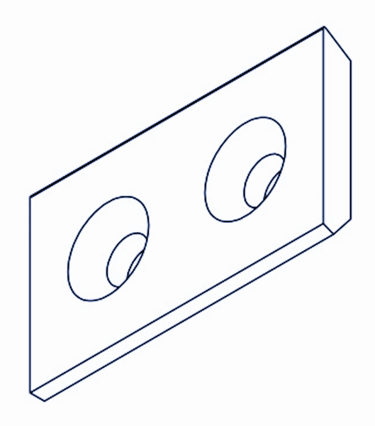 60x35x8 мм Ніж 1 (2xf16,5, 17°,40°)