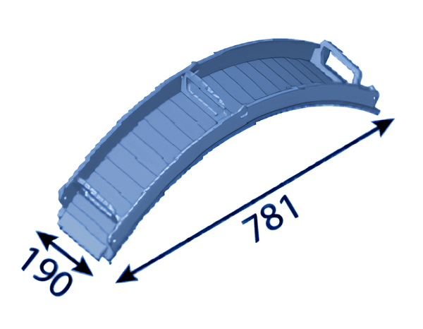 781x190x8 мм Зношений металевий лист для повітродувної трубки для Eschlböck ®