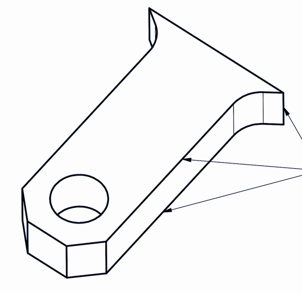 Молоток 79x48/30x16 мм для Laski T (2x35°, 2xR10, D16,5)